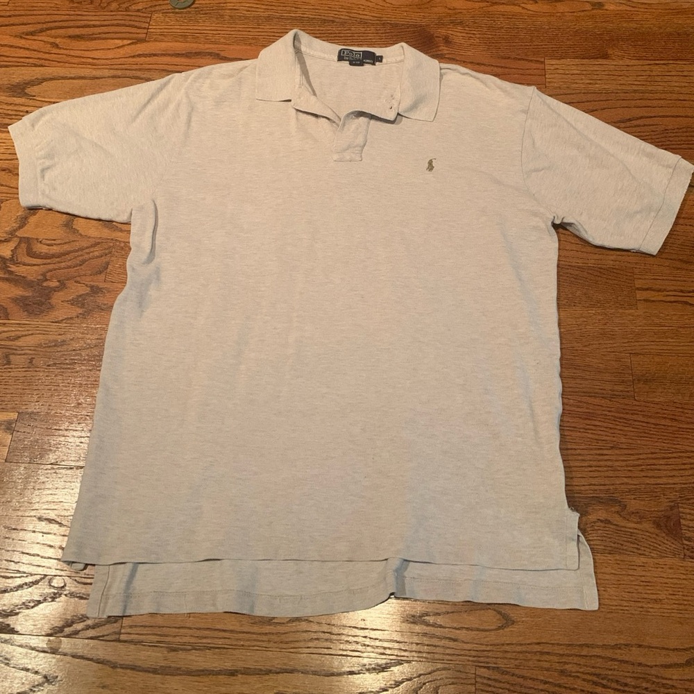 VINTAGE Polo by Ralph Lauren Men's Cream Polo Shirt